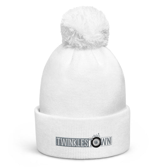 White Pom-Pom Beanie