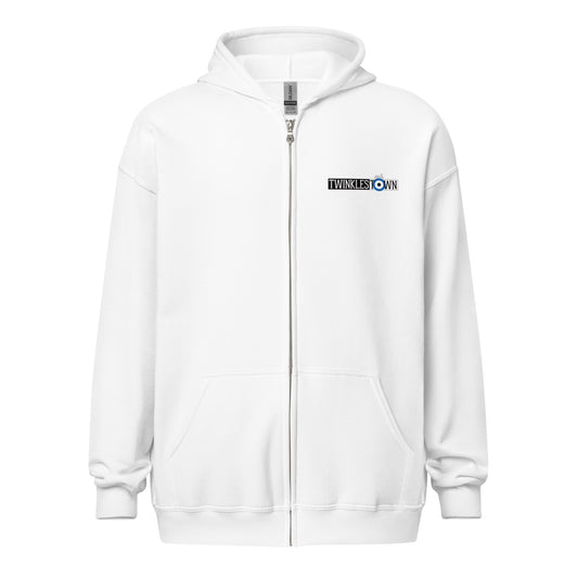 White Unisex heavy blend zip hoodie